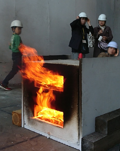 P2建築研究所耐火実験