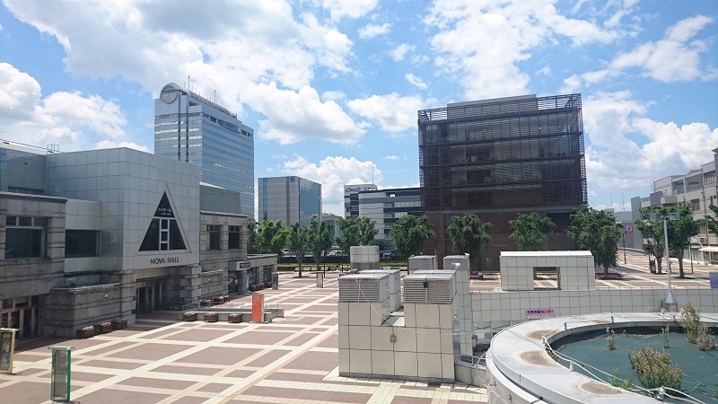 つくば市センター地区のデッキエリア
