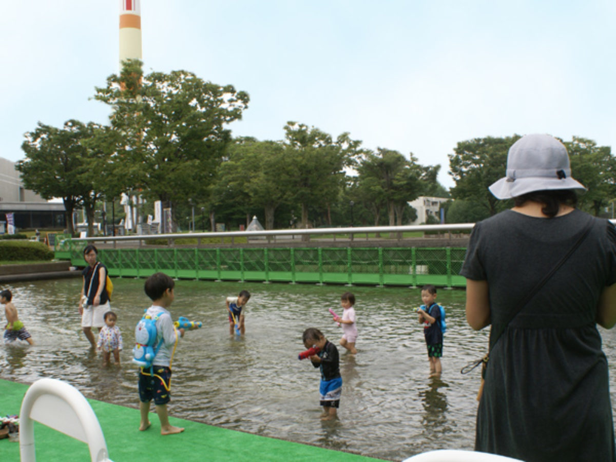 水遊び場2施設で開放 つくば市 チビっ子ら大はしゃぎ