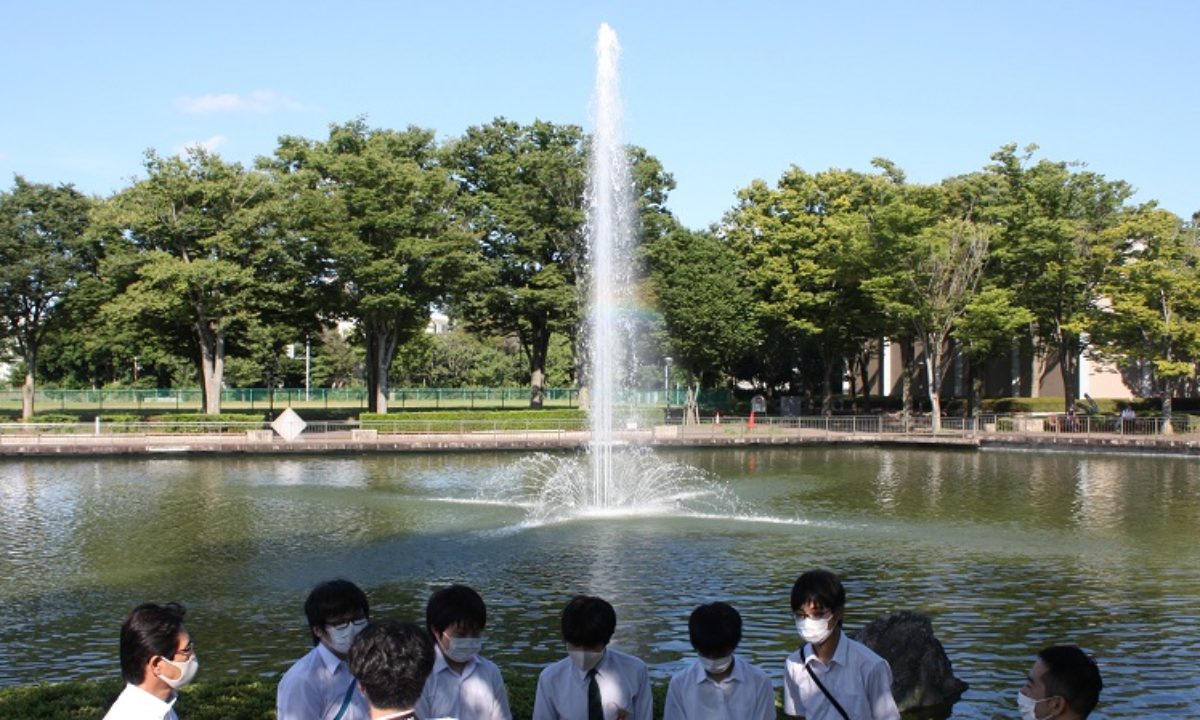 中央公園に噴水復活 地元中学生が提案 つくば