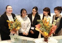 店頭など44カ所にミモザ飾る セキショウグループ 8日は国際女性デー