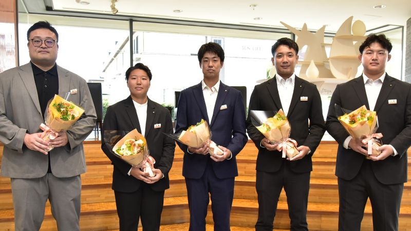 国スポ出場の5選手が決意 関彰商事で壮行会